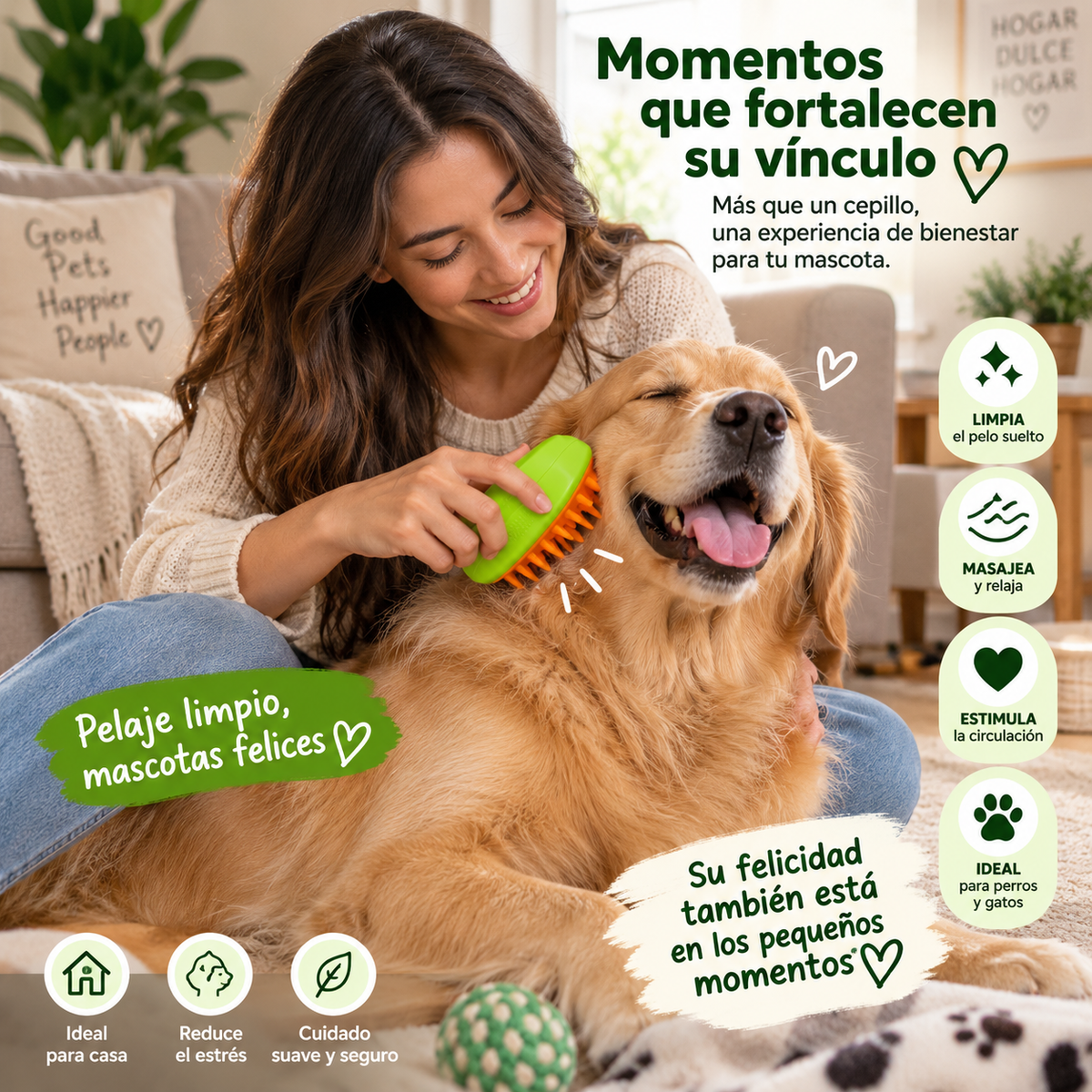 Cepillo Vapor Mascotas